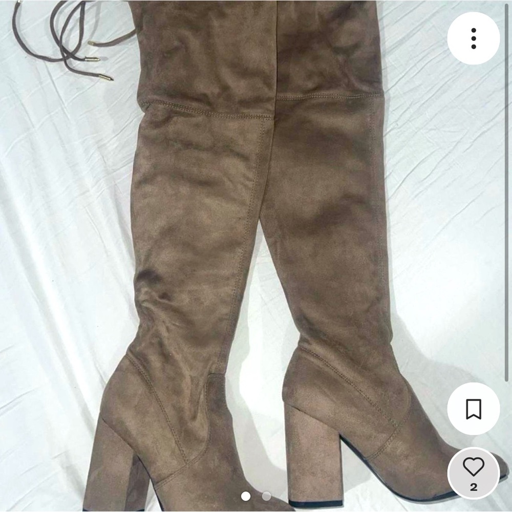 Aldo over the knee grey suede boots used once